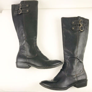B.O.C. Born Concepts Black Tall Riding Boots Vegan